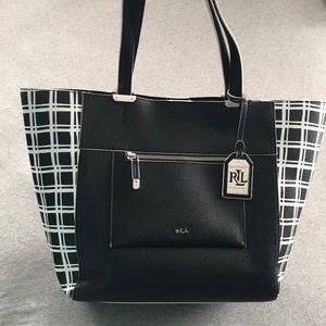 Ralph Lauren black and White purse